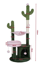 Kissan kiipeily-/raapimispuu 125 cm, Vihreä/Pinkki