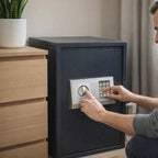 Pohjola Indoor Kassakaappi / Turvakaappi Digitaalilukolla, 50x35x30cm, Harmaa