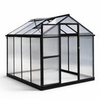 Växthus 4,6 m² – 4 mm cellplåt, sockel, aluminiumram