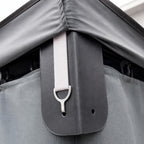 Pihapaviljonki 3 x 4 m – alumiinirunko, hyttysverkko, PVC-katto, harmaa