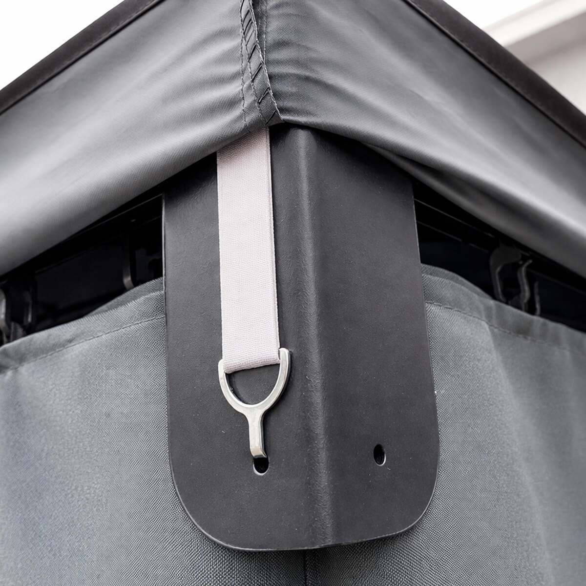 Paviljongin kattokangas 3 x 4 m – 250 g/m² polyesteri, PVC-pinnoite, harmaa