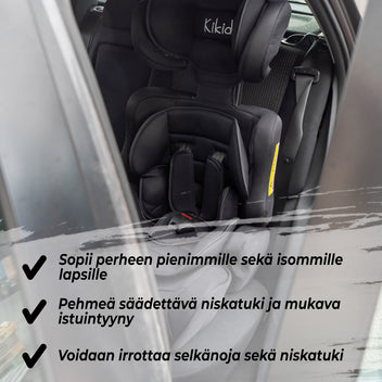 KIKID TURVAISTUIN BASIC 9-36 KG MUSTA-SININEN