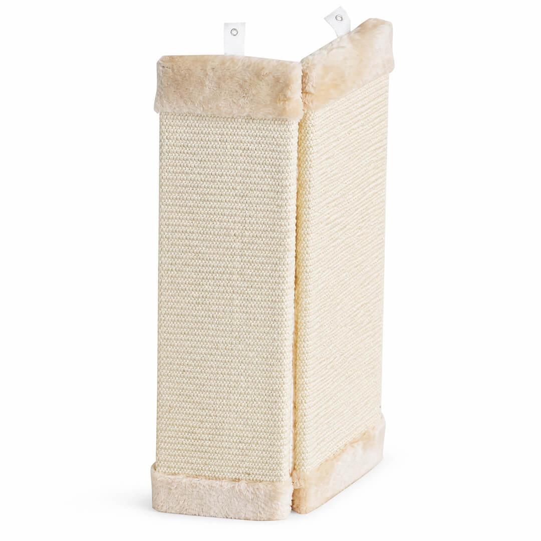Kissan raapimislauta seinän kulmaan 32 x 60 cm, ripustettava – beige
