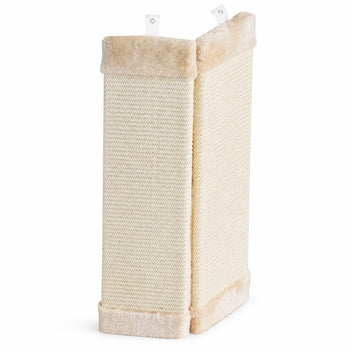 Kissan raapimislauta seinän kulmaan 32 x 60 cm, ripustettava – beige