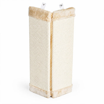 Kissan raapimislauta seinän kulmaan 32 x 60 cm, ripustettava – beige