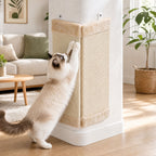 Kissan raapimislauta seinän kulmaan 32 x 60 cm, ripustettava – beige