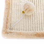 Kissan raapimismatto pallolelulla 65 x 45 cm – beige