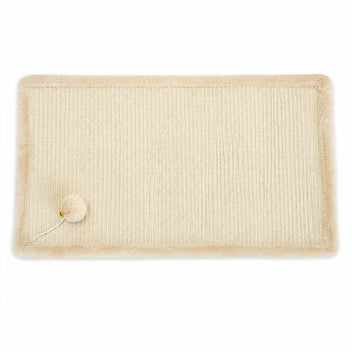 Kissan raapimismatto pallolelulla 65 x 45 cm – beige