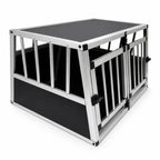 Koiran kuljetushäkki autoon – 2 ovea, alumiini + MDF, 89 × 69 × 50 cm