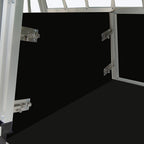 Koiran kuljetushäkki autoon – 2 ovea, alumiini + MDF, 89 × 69 × 50 cm