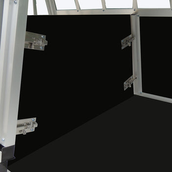 Koiran kuljetushäkki autoon – 2 ovea, alumiini + MDF, 89 × 69 × 50 cm