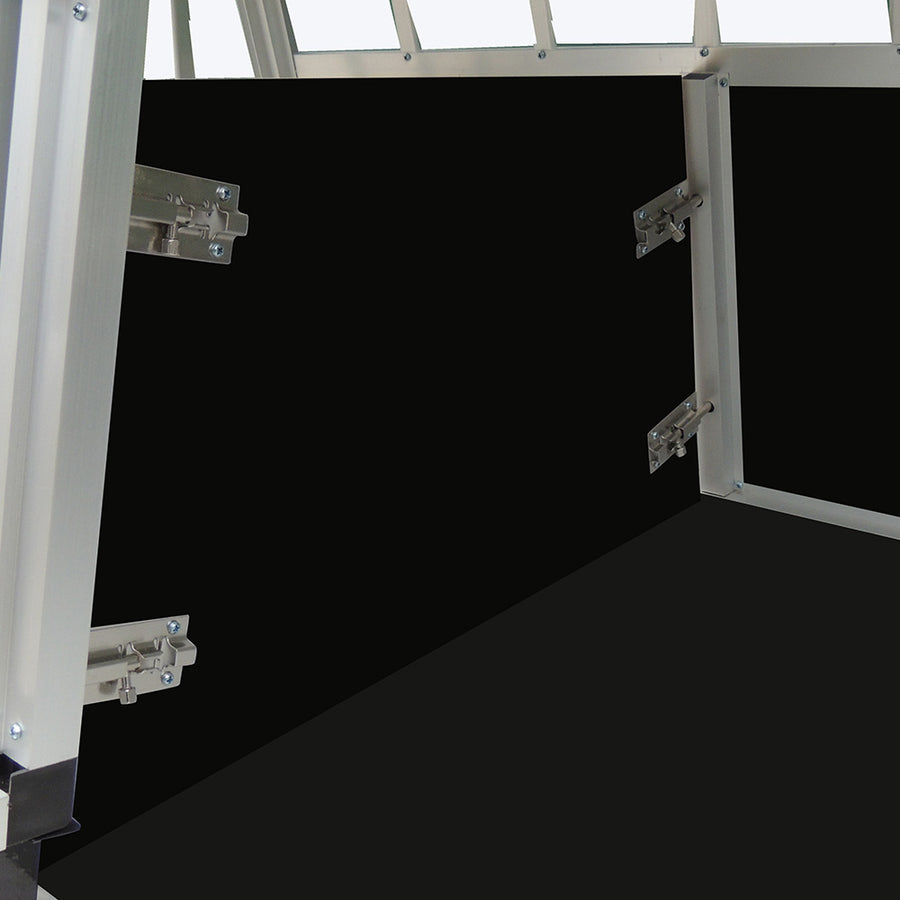 Koiran kuljetushäkki autoon – 2 ovea, alumiini + MDF, 89 × 69 × 50 cm