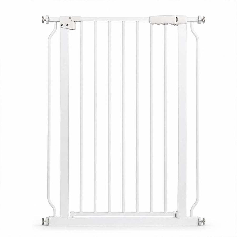 Metallinen Koiraportti 78 x 69–75 cm, valkoinen