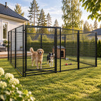 Koiratarha 20 m² – 4,5 x 4,5 x 1,82 m, galvanoitu teräs, musta