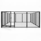Koiratarha 20 m² – 4,5 x 4,5 x 1,82 m, galvanoitu teräs, musta