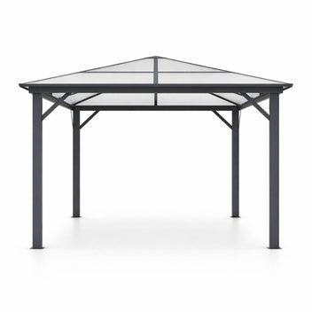 Paviljonki 300 x 395 cm – 6 mm PC-katto, alumiinirunko, 251 cm korkeus