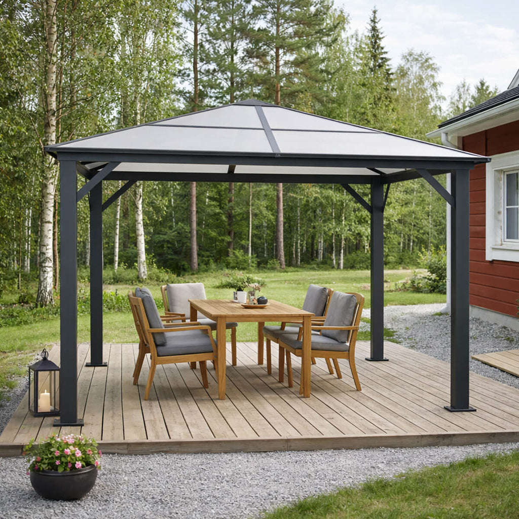 Kovakattoinen Paviljonki PC-katolla 3x4m