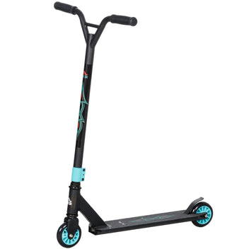 Temppupotkulauta alumiinia, 100 mm PU-pyörät, freestyle, 14 v+, vihreä