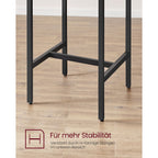 Baaripöytä ja 2 baarijakkaran sarja, ruokapöytä 2 tuolilla, pieni keittiöpöytä 60 × 60 × 90 cm, baarituolit 30 × 40 × 65 cm, ruokailutilaan ja keittiöön, industrial-muotoilu, vintageruskea ja musta