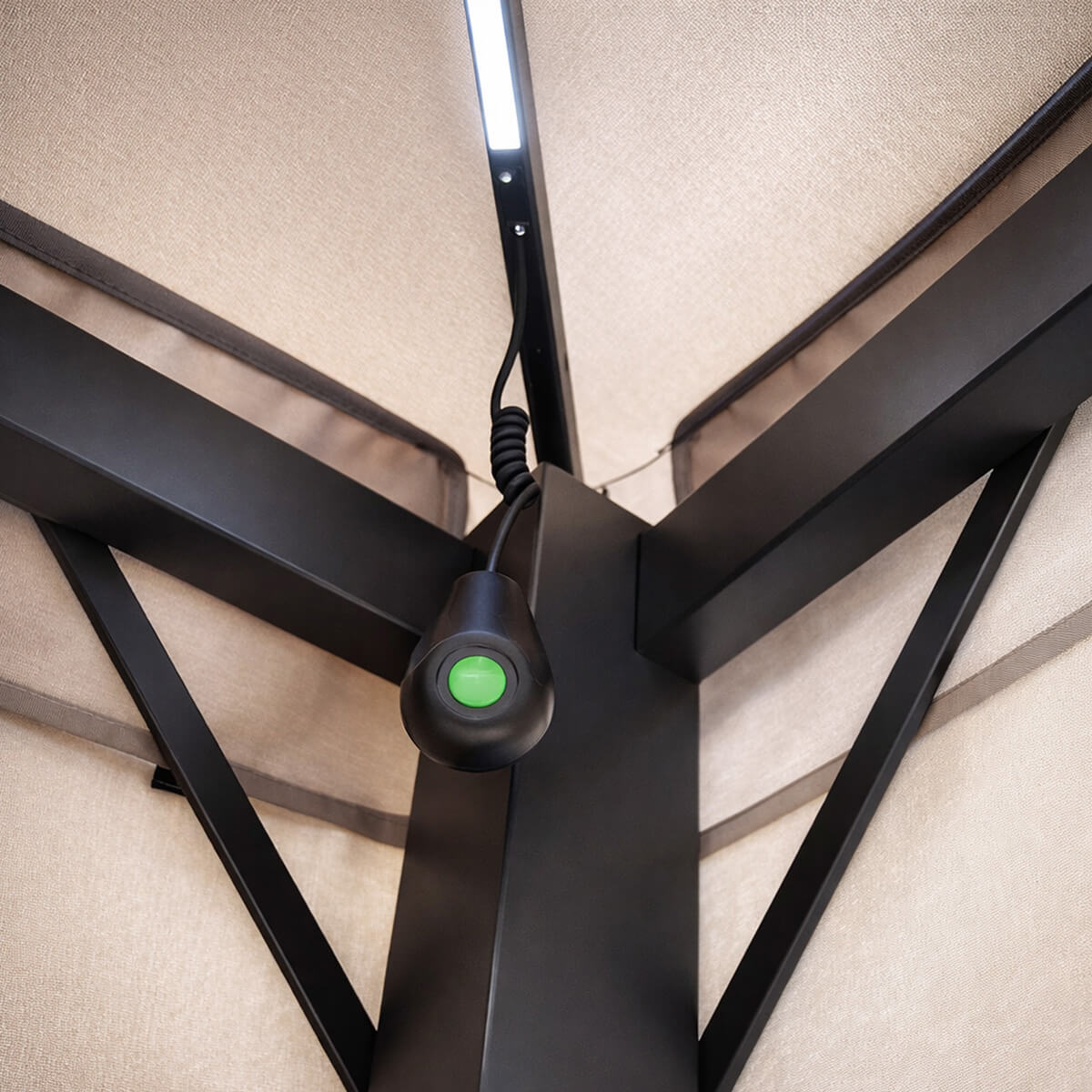 Lund & Leaf LED Garden Pavilion 3x3m, Beige