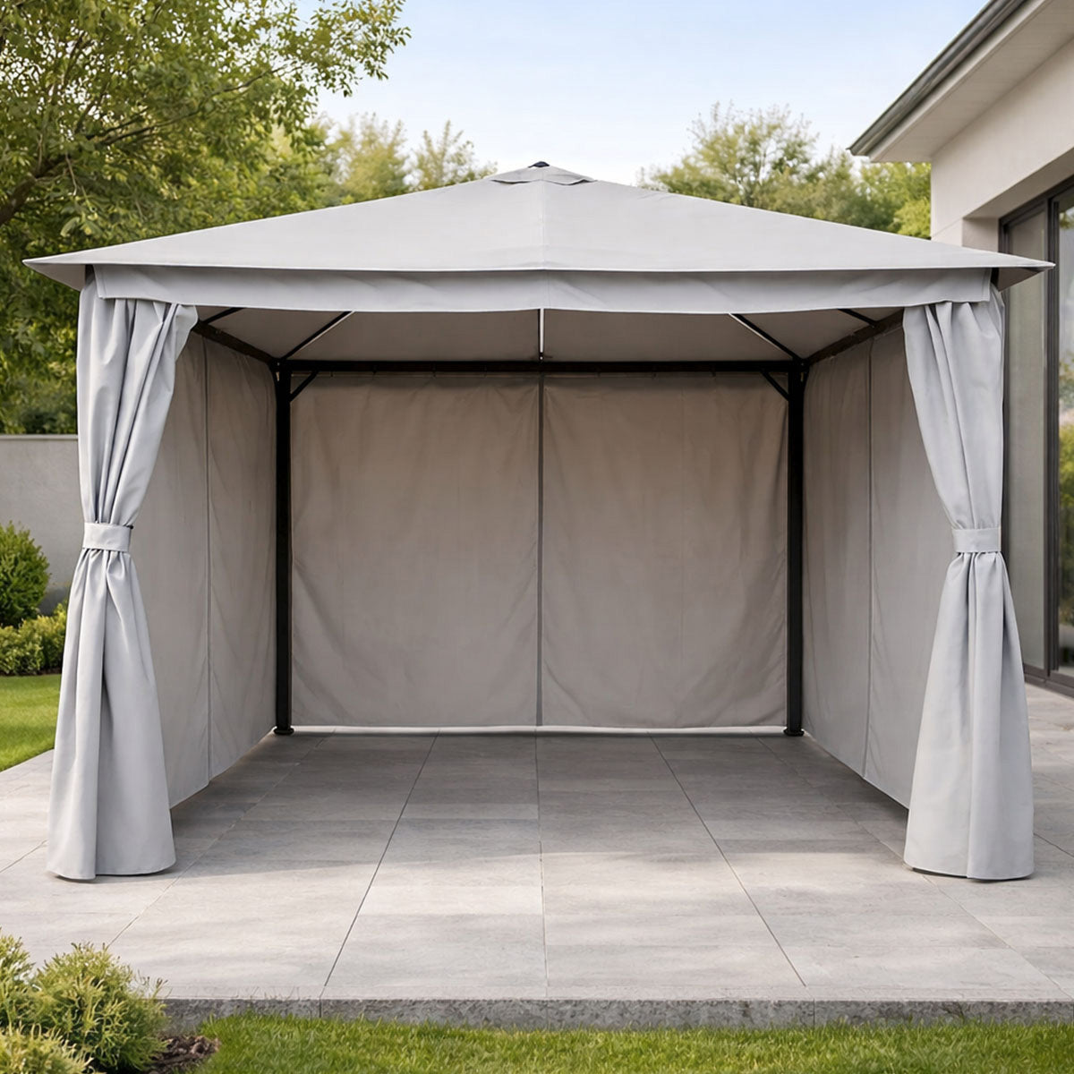 Lund & Leaf LED Garden Pavilion 3x3m, grå