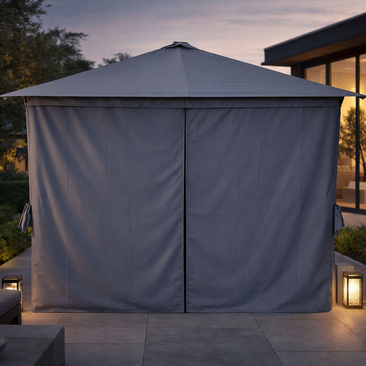 Lund & Leaf LED Garden Pavilion 3x3m, grå