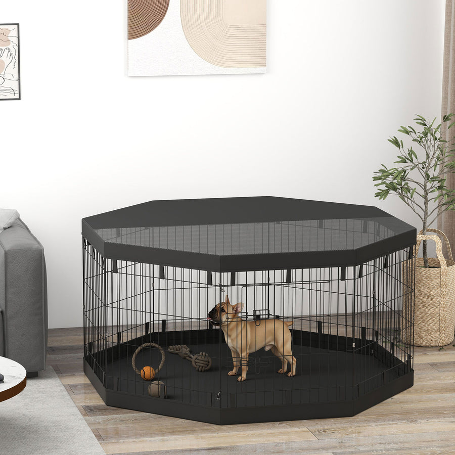 Pentuaitaus katolla ja pohjapressulla, 8 paneelia, 76 cm korkea, n. 2,5 m², musta