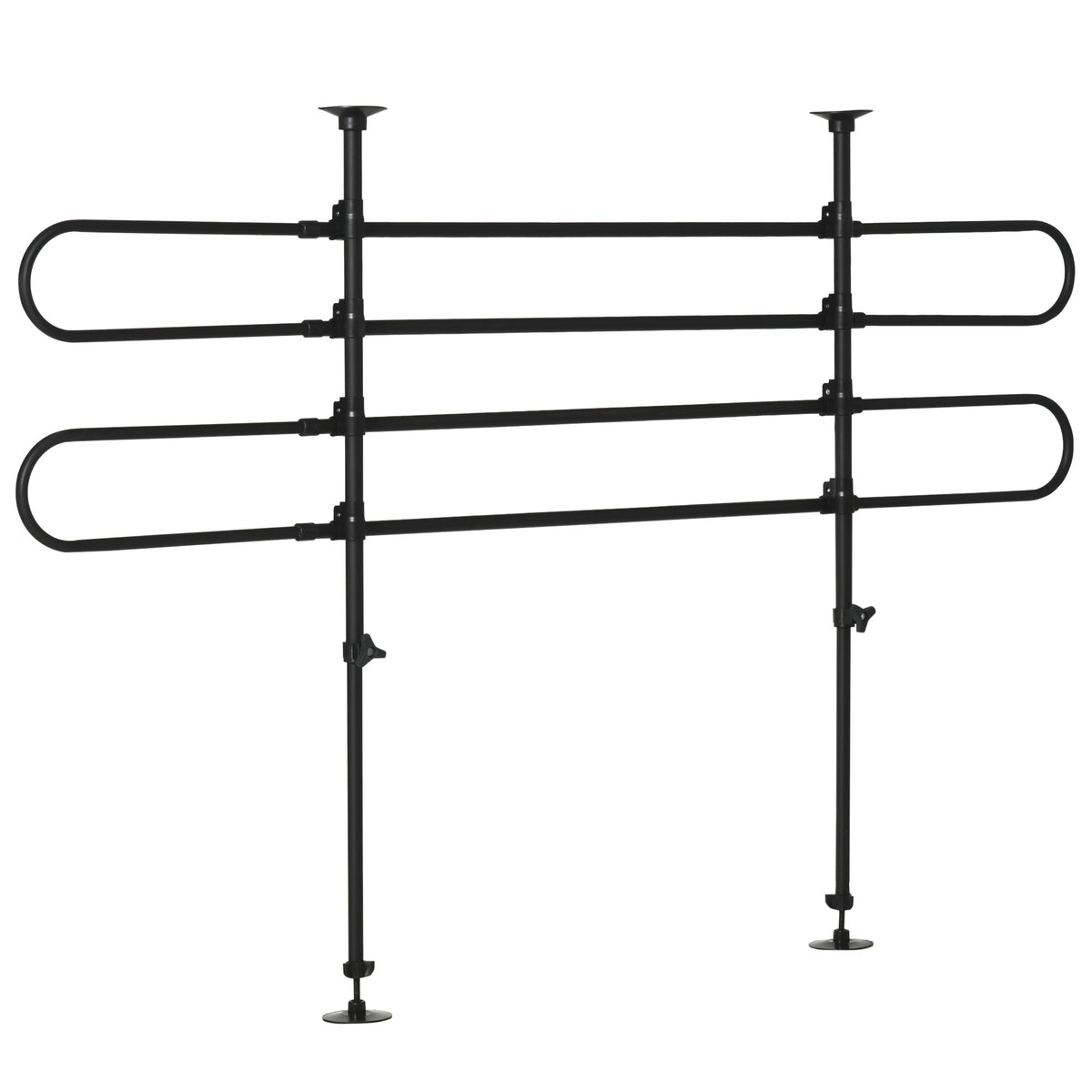 Koiraverkko autoon säädettävä, korkeus 60–105 cm ja leveys 87–135 cm, kaksi teleskooppiputkea, musta