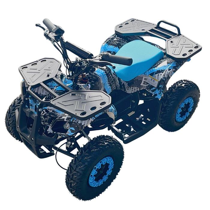 Barnens elektriska miniatyrtraktor TIGER 1000W, blå