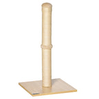 Kissan raapimispylväs sisalköydellä ja pallolla, 60 cm, beige/tammi