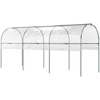 Avoin tomaattitunneli kaarikatolla, 400 x 120 x 170 cm, läpinäkyvä