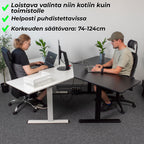 Lykke Kulmasähköpöytä M100 Valkoinen