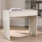 Meikkipöytä 91 x 35 x 76 cm – leveä laatikko, beige, kompakti koko