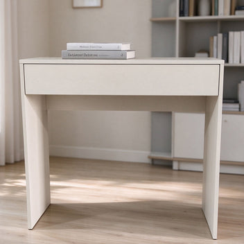 Meikkipöytä 91 x 35 x 76 cm – leveä laatikko, beige, kompakti koko