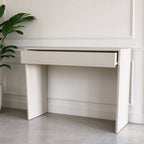 Meikkipöytä 91 x 35 x 76 cm – leveä laatikko, beige, kompakti koko