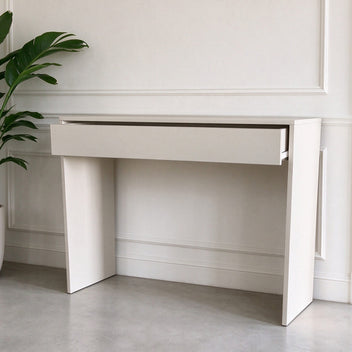 Meikkipöytä 91 x 35 x 76 cm – leveä laatikko, beige, kompakti koko