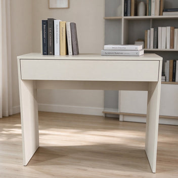 Meikkipöytä 91 x 35 x 76 cm – leveä laatikko, beige, kompakti koko