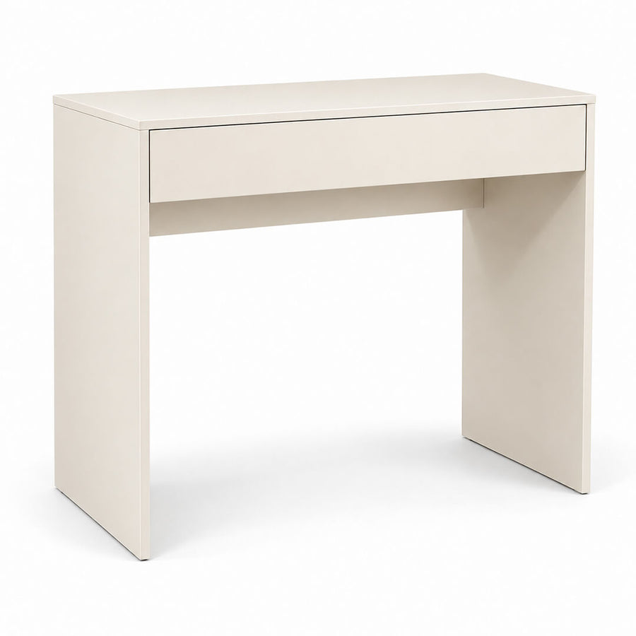 Meikkipöytä 91 x 35 x 76 cm – leveä laatikko, beige, kompakti koko