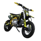 Minikrossi 110cc 4-takts – halvautomatisk, 80 km/h, hydrauliska skivbromsar, gul