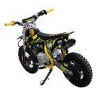 Minikrossi 110cc 4-takts – halvautomatisk, 80 km/h, hydrauliska skivbromsar, gul