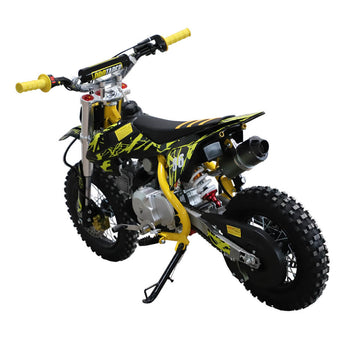 Minikrossi 110cc 4-takts – halvautomatisk, 80 km/h, hydrauliska skivbromsar, gul