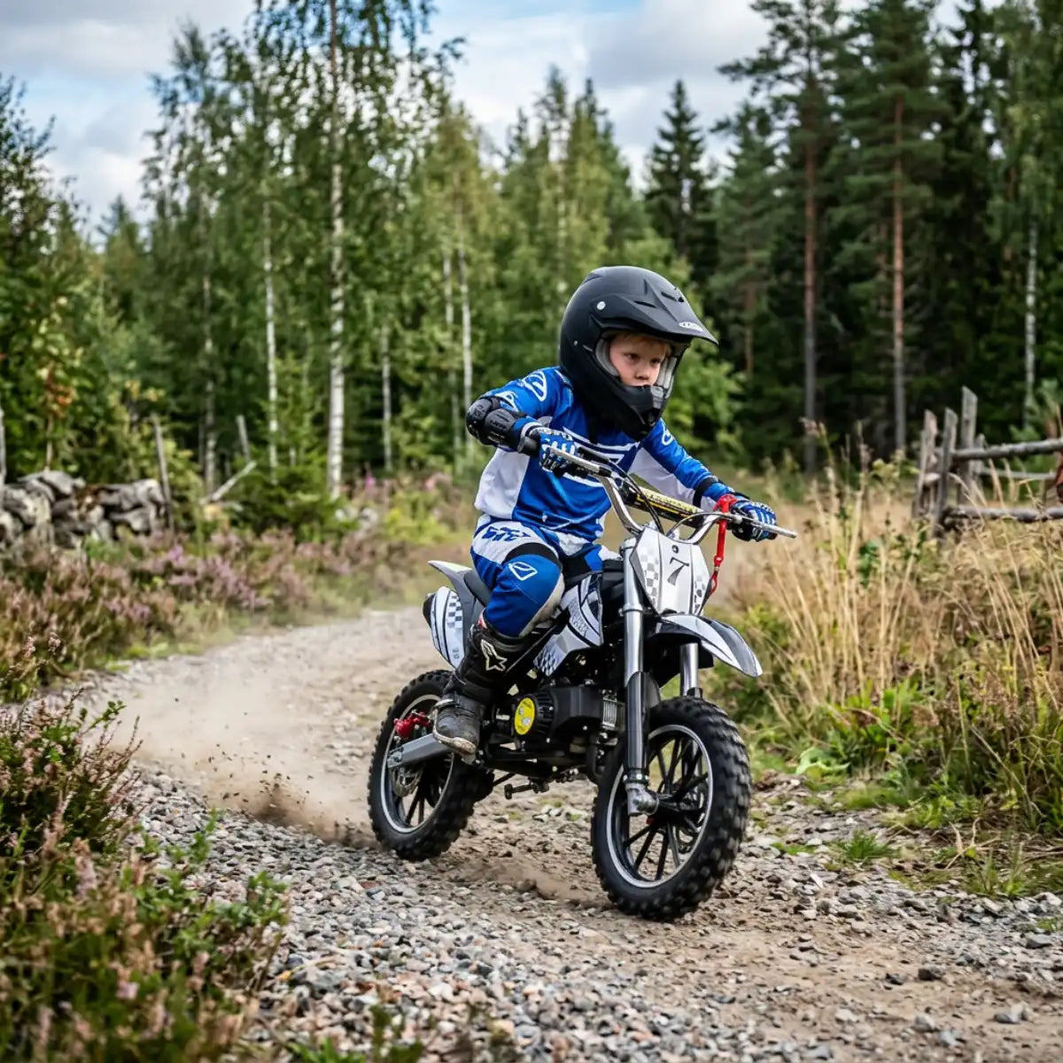 Minikrossi 49cc – 2,5 kW, automaattivaihteisto, levyjarrut
