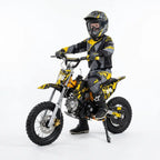 Minikrossi 70cc 4-takts – automatisk, elstart, gul