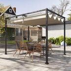 Pergola liukukatolla, 2,98 x 2,13 m, khaki