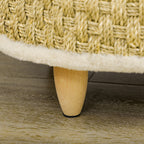 Lemmikin peti merileväpunoksella ja pestävällä tyynyllä, kissoille ja koirille, Ø 48 cm, beige