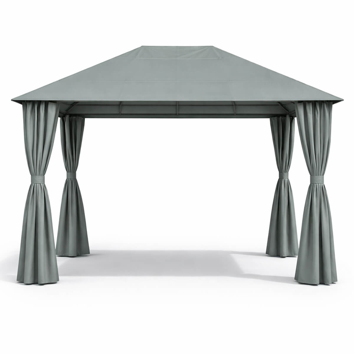 NIKO Pihapaviljonki 3x4m / Paviljonki Katos Terassille Ja Pihalle, Vihreä harmaa