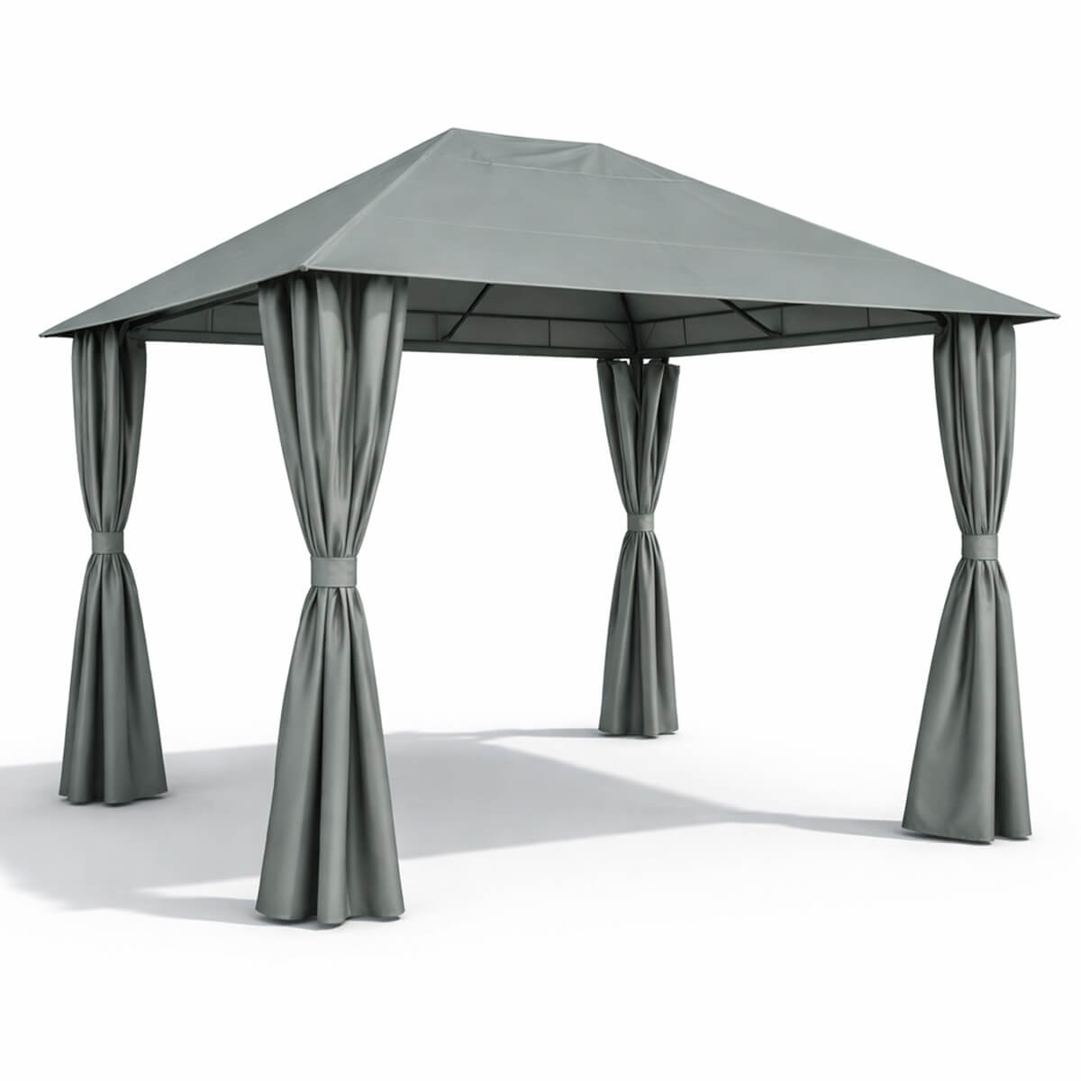 NIKO Pihapaviljonki 3x4m / Paviljonki Katos Terassille Ja Pihalle, Vihreä harmaa