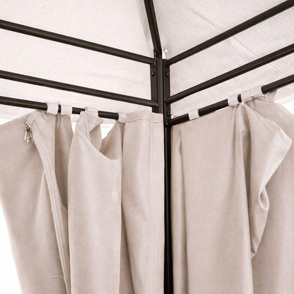 NIKO Pihapaviljonki 3x4m / Paviljonki Katos Terassille ja Pihalle, Vaalea Beige