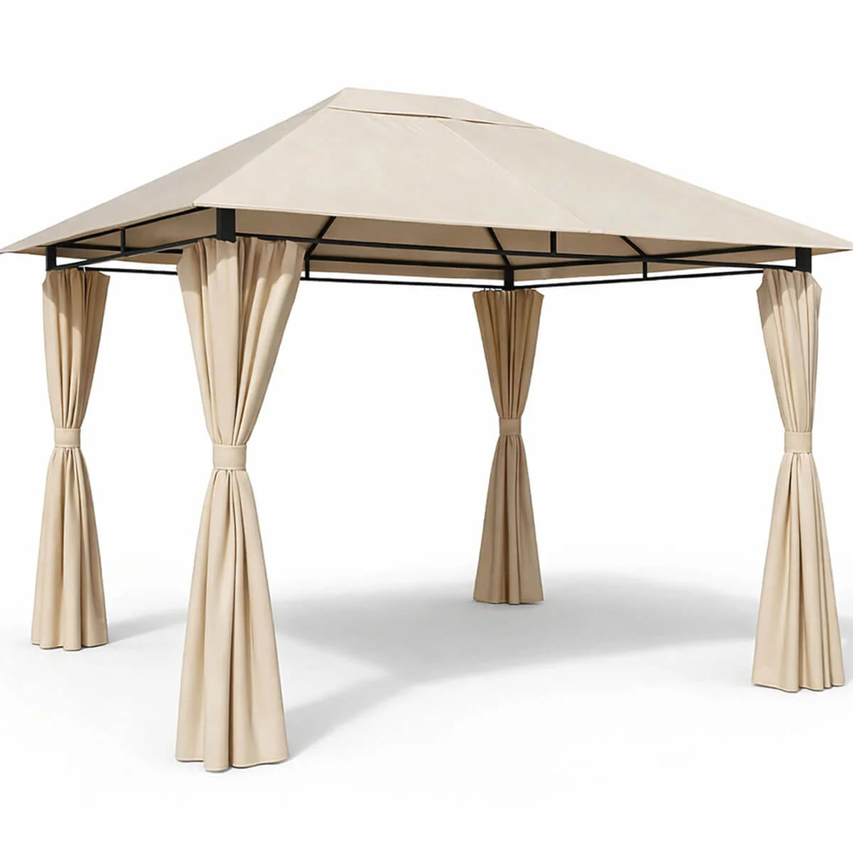 Pihapaviljongin kattokangas 3 x 4 m – NIKO-yhteensopiva, PA-päällystetty polyesteri, vaalea beige