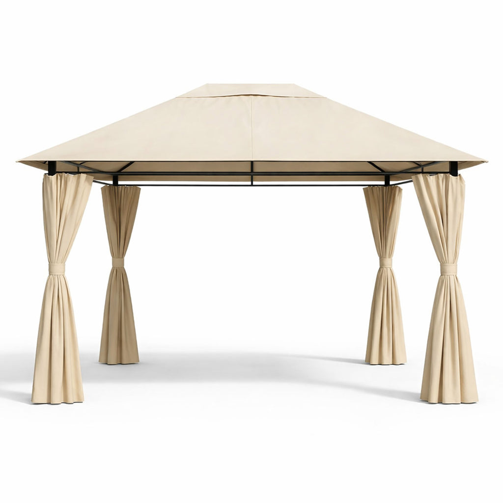 NIKO Pihapaviljonki 3x4m / Paviljonki Katos Terassille ja Pihalle, Vaalea Beige